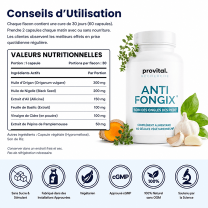 Anti-Fongix | HUILE D'ORIGAN & DE NIGELLE – ÉLIMINE LA MYCOSE DES ONGLES