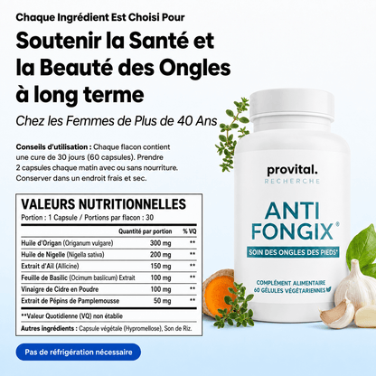 Anti-Fongix | HUILE D'ORIGAN & DE NIGELLE – ÉLIMINE LA MYCOSE DES ONGLES
