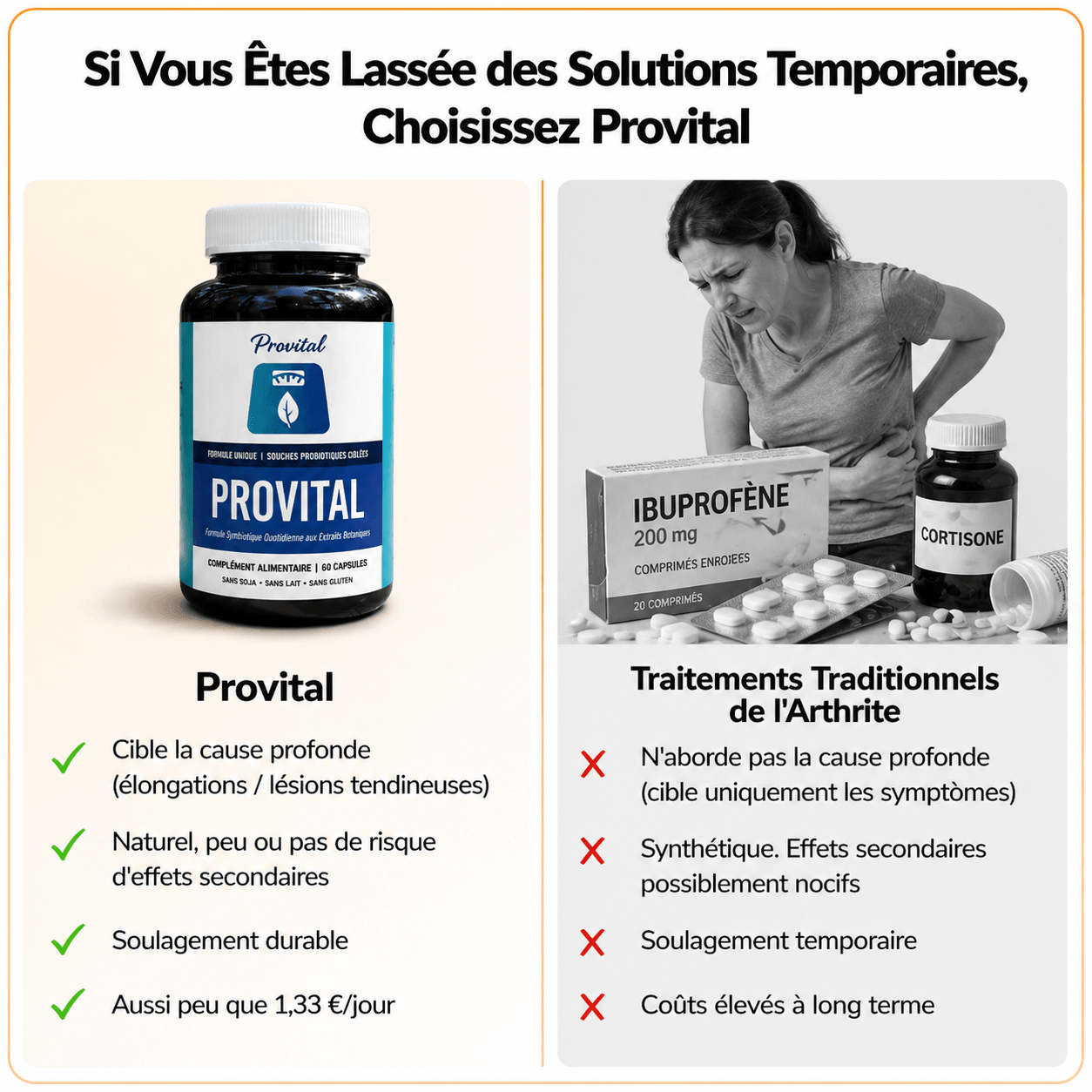 Provital | Le Probiotique Articulaire pour la Ménopause