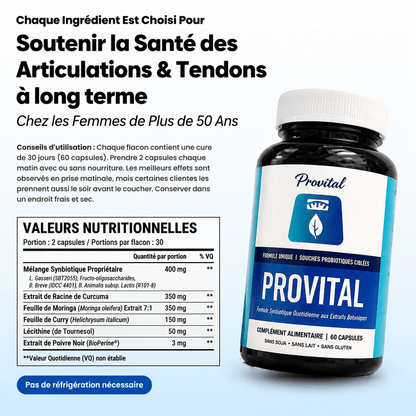 Provital | Le Probiotique Articulaire pour la Ménopause